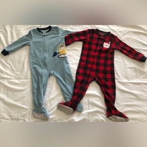 Carter’s 24 month Fleece Zip Up Footie Pajama Set of 2